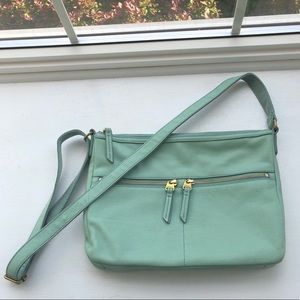 Fossil Erin Steel Blue Crossbody